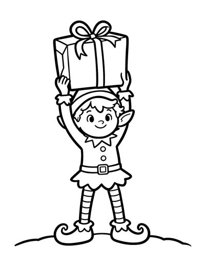 A cheerful elf