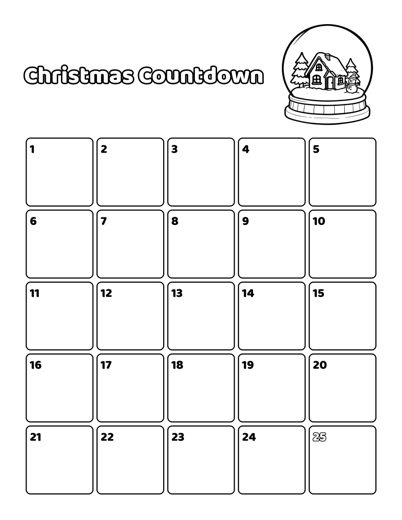 Christmas Planner You Can Color page 1