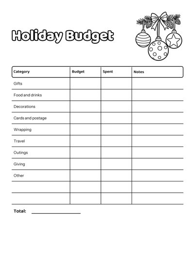Christmas Planner You Can Color page 2