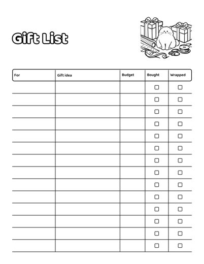Christmas Planner You Can Color page 3