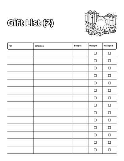 Christmas Planner You Can Color page 4