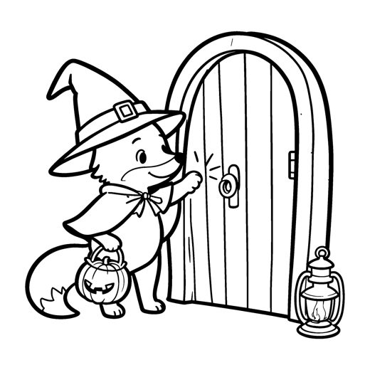 A cozy Halloween scene