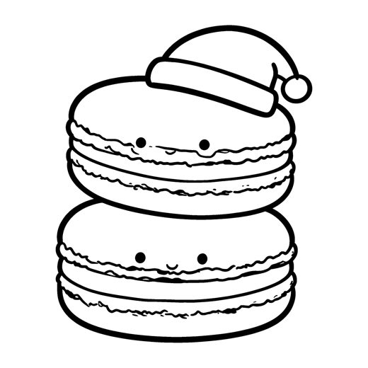 Two big macarons stacked on top of each other