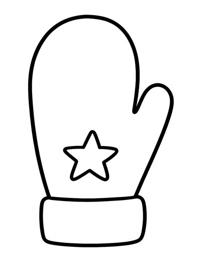 One big winter mitten standing upright