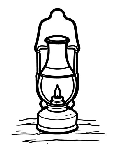 A hurricane lantern with a tall glass chimney