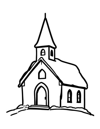 A country church in the snow