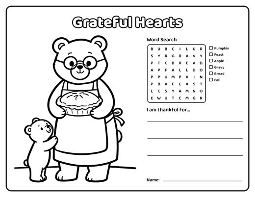 Thanksgiving Coloring Placemats page 5